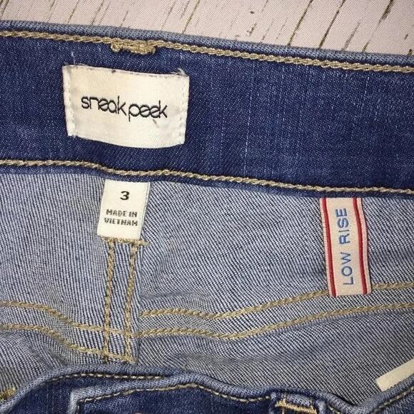 Sneak Peek destroyed low rise skinny jeans size 3 - Picture 5 of 7